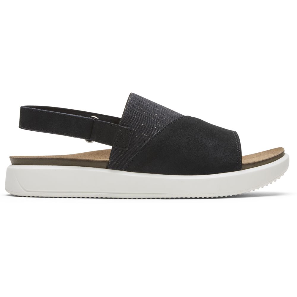 Sandálias Rockport Kyra Slingback Senhora - Pretas ( 932-FRPMBQ )